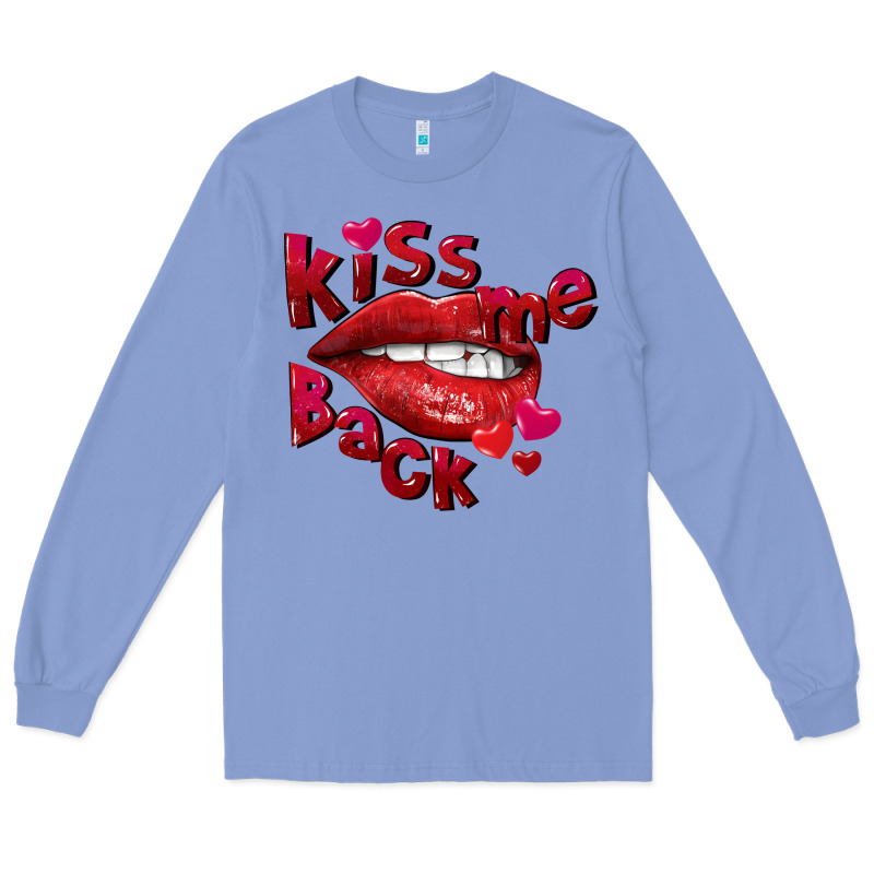 Kiss Me Back Valentine's Day Long Sleeve Tee by FaDigitalArtStudio | Teevron