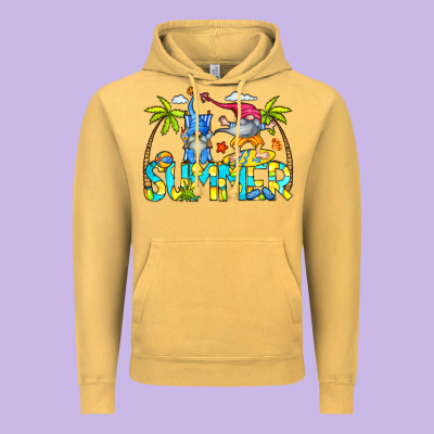 Summer Gnomes Vintage Hoodie Designed By Cowcowdesign