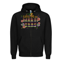 Black little miss mardi gras Zipper Hoodie - Artiststas
