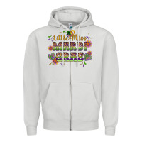 Dove Grey little miss mardi gras Zipper Hoodie - Artiststas