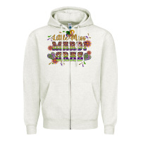 Oatmeal Heather little miss mardi gras Zipper Hoodie - Artiststas
