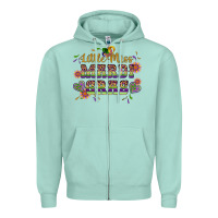 Seafoam little miss mardi gras Zipper Hoodie - Artiststas