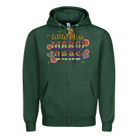 Sports Green little miss mardi gras Zipper Hoodie - Artiststas