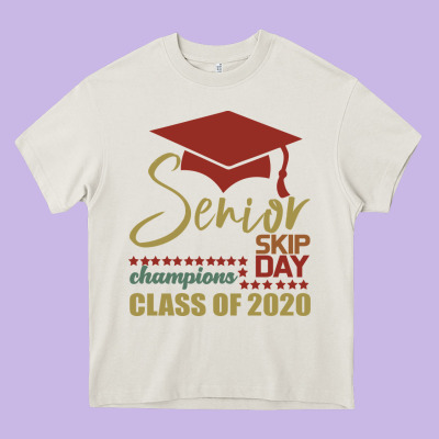 Senior Skip Day Champions Class Of 2020 Heavy Core Tee Designed By Bettercallsaul