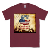 Burgundy my rights don't end Classic Tee - TumblerDesignByShophia