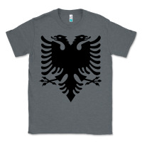 Charcoal Heather Albanian Flag Eagle Double Red Albania Shqipe Kosovo Classic Tee - longCreatives
