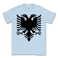 Dusty Blue Albanian Flag Eagle Double Red Albania Shqipe Kosovo Classic Tee - longCreatives