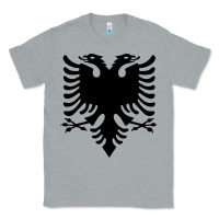 Heather Grey Albanian Flag Eagle Double Red Albania Shqipe Kosovo Classic Tee - longCreatives