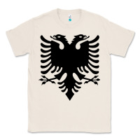 Natural Albanian Flag Eagle Double Red Albania Shqipe Kosovo Classic Tee - longCreatives