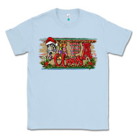 Dusty Blue Christmas Western Papa Claus Classic Tee - RanaPortraitStore