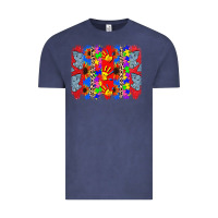 Vintage Denim Autism brushstrokes Vintage Tee - CowGirlArtShop