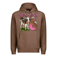 Chestnut holy cow i'm 6 years old Premium Hoodie - LillyAllenDesigns
