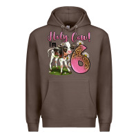 Coffee holy cow i'm 6 years old Premium Hoodie - LillyAllenDesigns