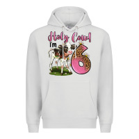 Dove Grey holy cow i'm 6 years old Premium Hoodie - LillyAllenDesigns