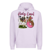 Lilac holy cow i'm 6 years old Premium Hoodie - LillyAllenDesigns