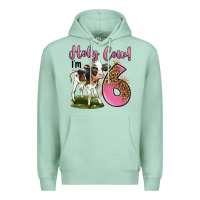 Seafoam holy cow i'm 6 years old Premium Hoodie - LillyAllenDesigns