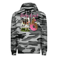 Slate Camo holy cow i'm 6 years old Premium Hoodie - LillyAllenDesigns