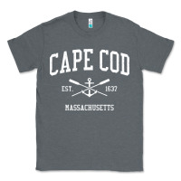 Charcoal Heather Cape Cod MA Vintage Crossed Oars & Boat Anchor Sports Sweat Classic Tee - longCreatives