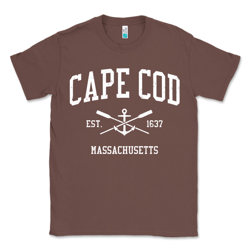 Cape Cod Ma Vintage Crossed Oars & Boat Anchor Sports Sweat Classic Tee by longCreatives | Teevron