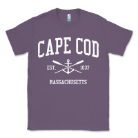 Lavender Cape Cod MA Vintage Crossed Oars & Boat Anchor Sports Sweat Classic Tee - longCreatives