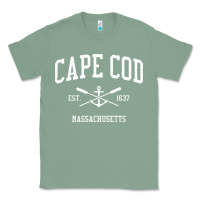 Sage Cape Cod MA Vintage Crossed Oars & Boat Anchor Sports Sweat Classic Tee - longCreatives