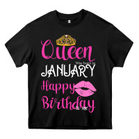 Black Queen Was Born İn January Happy Birthday Heavy Core Tee - Bettercallsaul