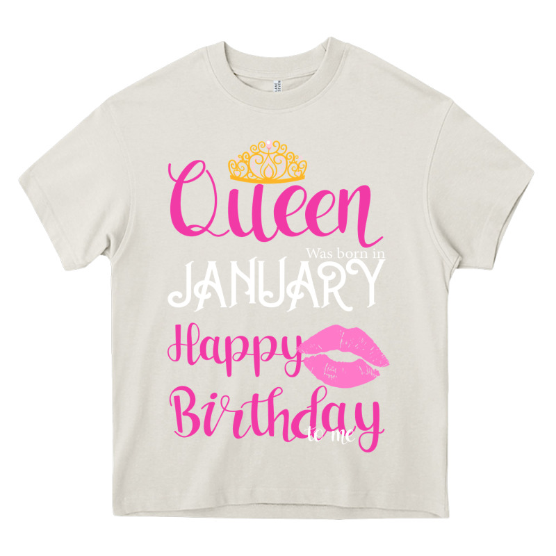 Queen Was Born İn January Happy Birthday Heavy Core Tee by Bettercallsaul | Teevron