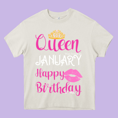 Queen Was Born İn January Happy Birthday Heavy Core Tee Designed By Bettercallsaul