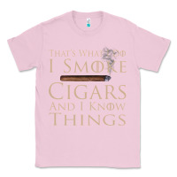 Bubblegum Pink That's What I Do I Smoke Cigars And I Know Things Classic Tee - longCreatives