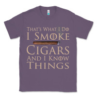 Lavender That's What I Do I Smoke Cigars And I Know Things Classic Tee - longCreatives