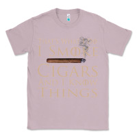 Lilac That's What I Do I Smoke Cigars And I Know Things Classic Tee - longCreatives