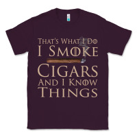Plum That's What I Do I Smoke Cigars And I Know Things Classic Tee - longCreatives