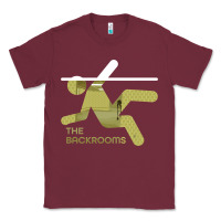 Burgundy The Backrooms graphic Classic Tee - longCreatives