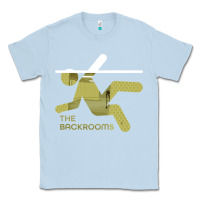 Dusty Blue The Backrooms graphic Classic Tee - longCreatives