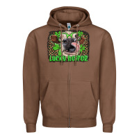 Chestnut lucky heifer with glasses st patricks Zipper Hoodie - Artiststas