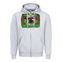 Heather Grey lucky heifer with glasses st patricks Zipper Hoodie - Artiststas