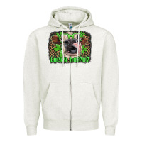 Oatmeal Heather lucky heifer with glasses st patricks Zipper Hoodie - Artiststas