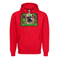 Red lucky heifer with glasses st patricks Zipper Hoodie - Artiststas