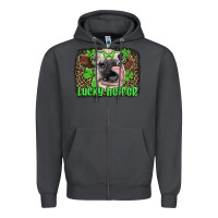 Smoke lucky heifer with glasses st patricks Zipper Hoodie - Artiststas