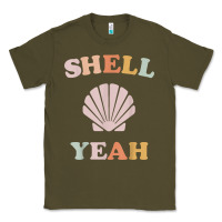 Army Green vintage retro shell yeah beach tropical vacation gifts t shirt Classic Tee - longCreatives