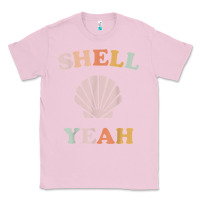 Bubblegum Pink vintage retro shell yeah beach tropical vacation gifts t shirt Classic Tee - longCreatives