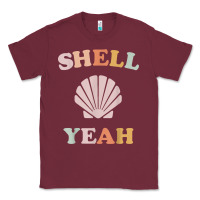 Burgundy vintage retro shell yeah beach tropical vacation gifts t shirt Classic Tee - longCreatives