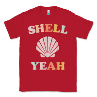 Red vintage retro shell yeah beach tropical vacation gifts t shirt Classic Tee - longCreatives