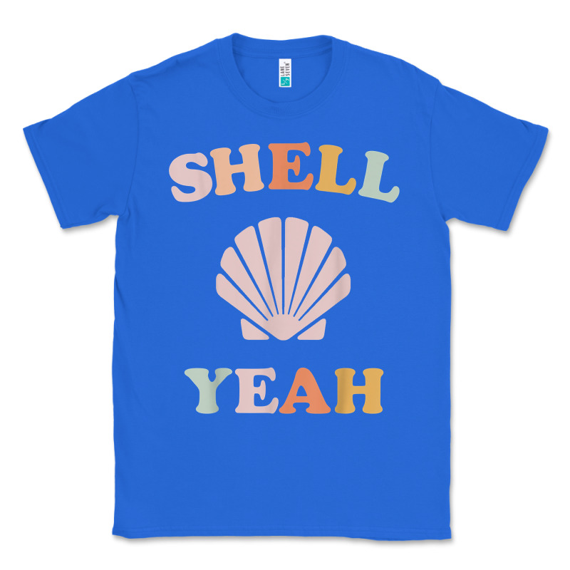 Vintage Retro Shell Yeah Beach Tropical Vacation Gifts T Shirt Classic Tee by longCreatives | Teevron