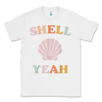 White vintage retro shell yeah beach tropical vacation gifts t shirt Classic Tee - longCreatives