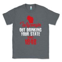 Charcoal Heather Wisconsin Out Drinking Your State Since 1848 Classic Tee - longCreatives