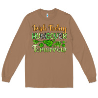 Toasted Coconut St. Patrick's Irish today hungover tomorrow Long Sleeve Tee - OliviaCreatesArt