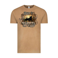 Vintage Camel Keep it wild western bull Vintage Tee - HowdyJamesFarm