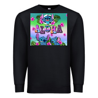 Black aloha stitch Premium Sweatshirt - AdoDesignShop