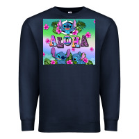 Navy aloha stitch Premium Sweatshirt - AdoDesignShop